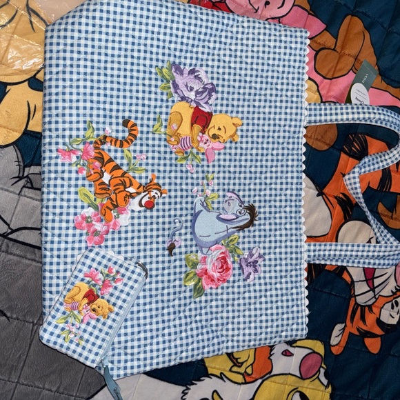 Vera Bradley Springtime Gingham Winnie the Pooh tote and Id wallet